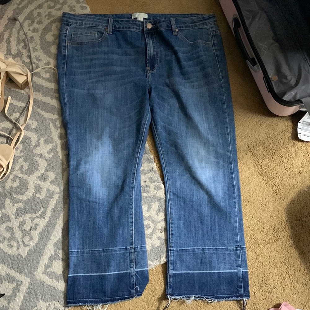 Distressed Bootcut Jeans